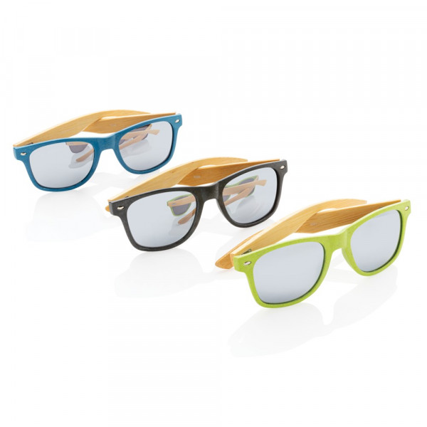 Weizenstroh und Bambus Sonnenbrille