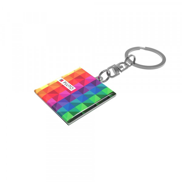 Key Ring Pluto Square Jede Farbe möglich mit 4C Doming