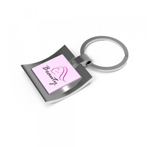 Key Ring Luna Silber mit 4C Doming
