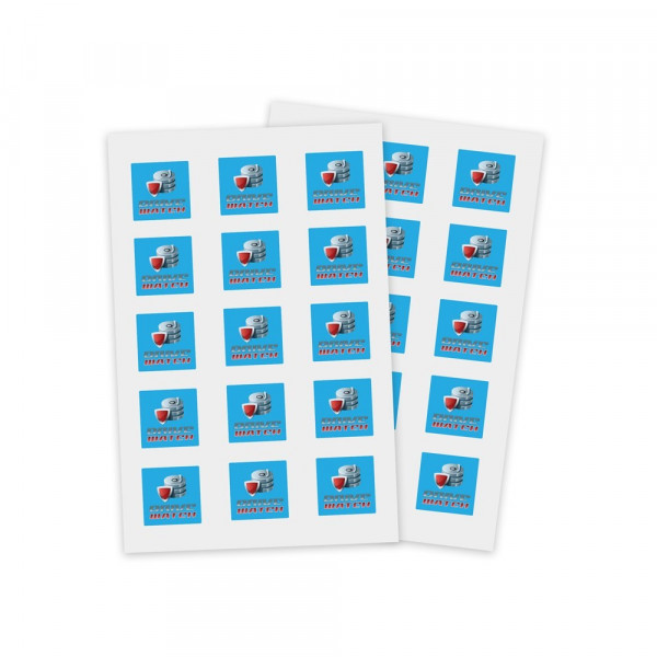 Stickers on A4 sheet mit Vollfarbdruck