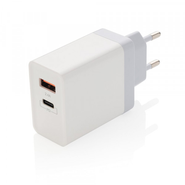 30W Dual-Output Wallcharger mit PD