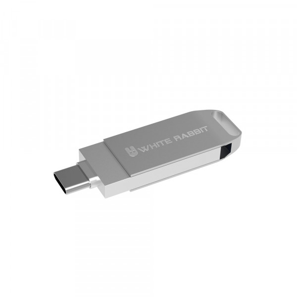 USB Stick Dual Twister 3.0 64 GB Premium Silber mit Lasergravur