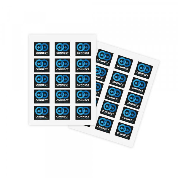 Stickers on A5 sheet mit Vollfarbdruck