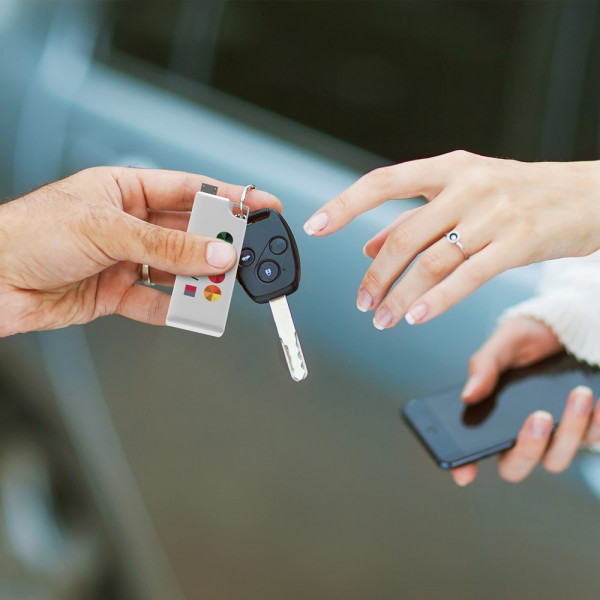 Powerbank Mini 700 mAh Weiss mit Vollfarbdruck