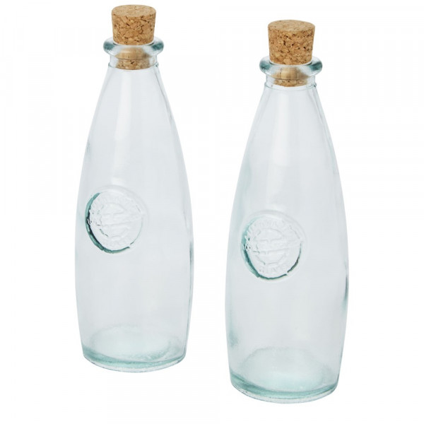 Sabor 2-teiliges Set für Öl und Essig aus recyceltem Glas