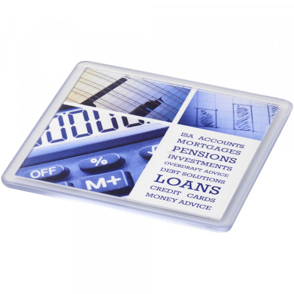 Ellison quadratischer Kunststoffuntersetzer mit Papiereinleger