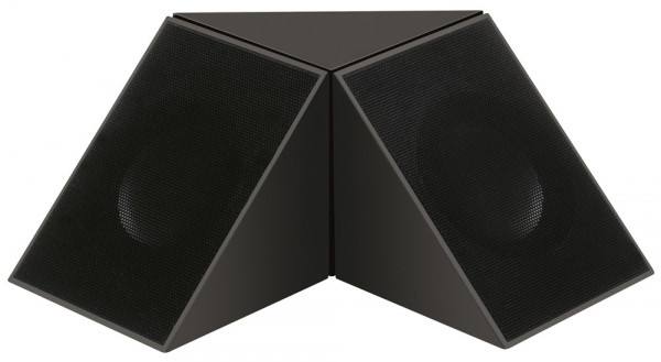 Bluetooth Lautsprecher mit 360 Grad drehbaren Boxen. Mit Freisprechfunktion und SD-Karten-Slot