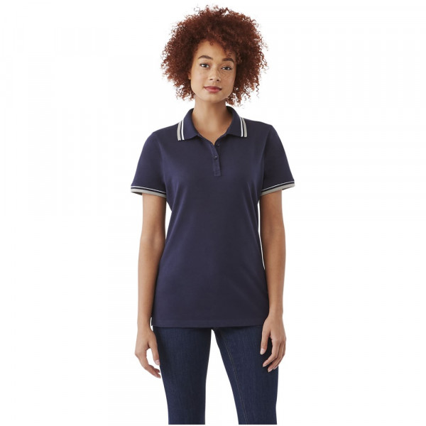 Fairfield Poloshirt mit weißem Rand für Damen