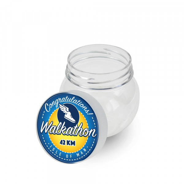 Candy Jar with doming 79 x 63 x 81 mm Transparent mit 4C Doming