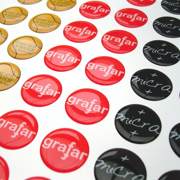 Doming Sticker mit 4C Doming