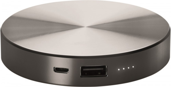 Runde Aluminium Powerbank mit 6.000 mAh mit Geschenkbox