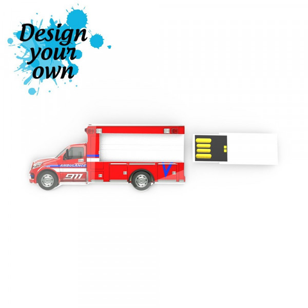 USB Stick Shape Slide mit Vollfarbdruck