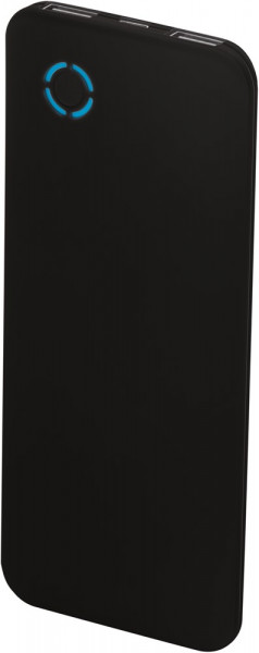 Kompakte Soffttouch Powerbank mit 5.000 mAh und leuchtender Ladestandsanzeige